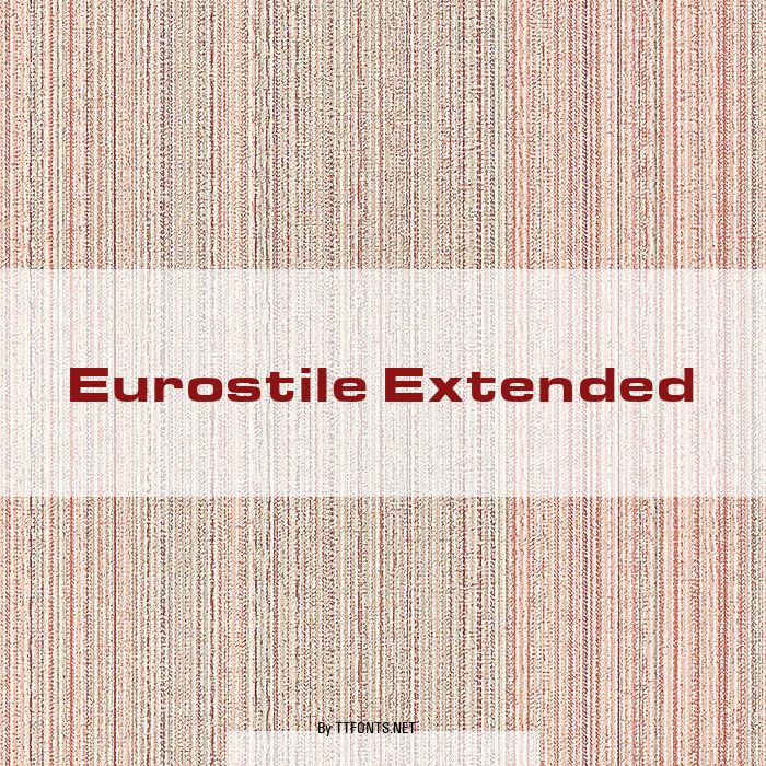 Eurostile Extended example
